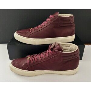 True Religion Men’s Hi-Top  Leather Sneakers Size 12 Ox Blood EC + FREE 🎁